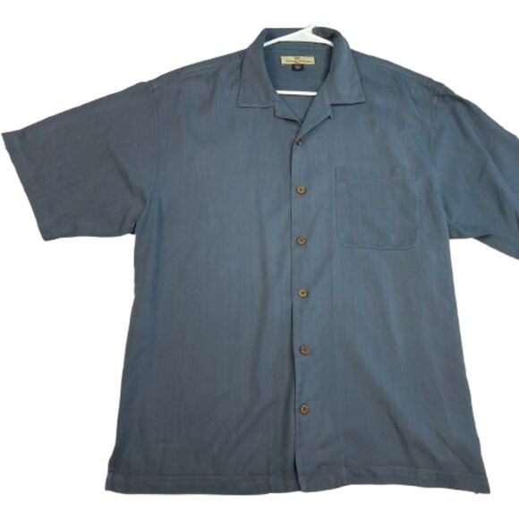 Tommy Bahama Men's Blue 100% Silk Polo Size L - Picture 1 of 4